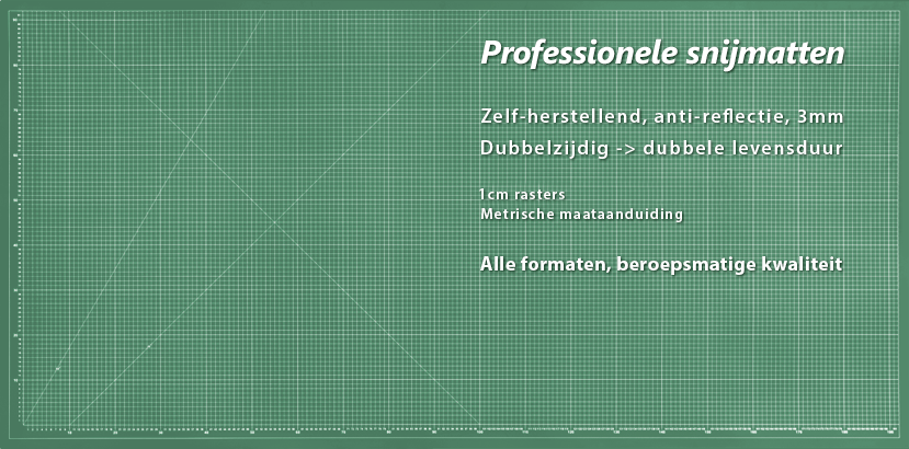 Snijmat groen, A3, A2, A1 en onbedrukt